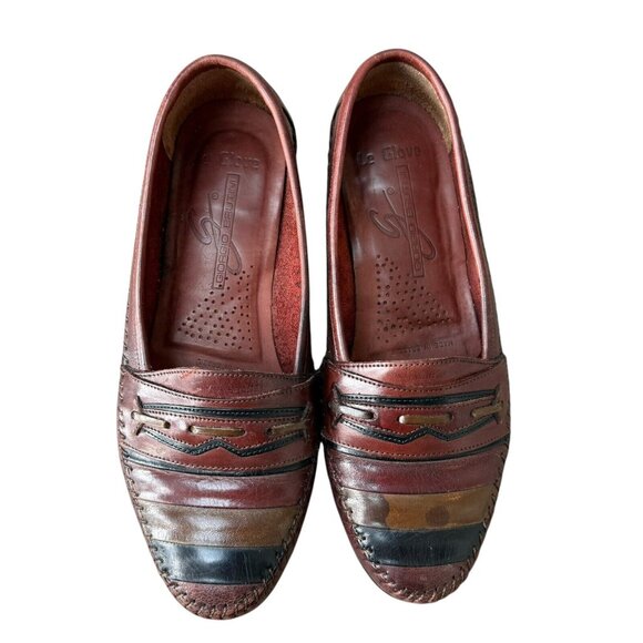 Giorgio Brutini Le Glove Shoes Mens 7.5W Brown Slip On Leather Loafer Moc Toe - Picture 5 of 9